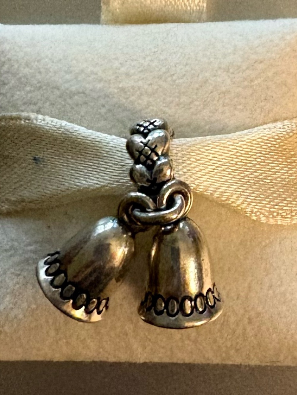 Pandora 791230 Sterling Silver Double Bell Charm Retired
